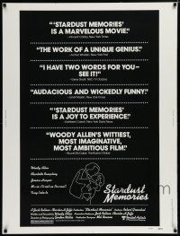 7g476 STARDUST MEMORIES reviews 30x40 '80 directed by Woody Allen, cool star constellation art!