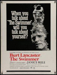 7g483 SWIMMER 30x40 '68 Burt Lancaster, directed by Frank Perry, will you talk about yourself?