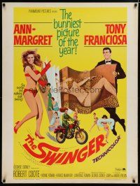 7g484 SWINGER 30x40 '66 super sexy Ann-Margret, Tony Franciosa, the bunniest picture of the year!