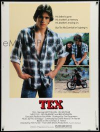 7g488 TEX 30x40 '82 young Matt Dillon, Meg Tilly & Emilio Estevez, from S.E. Hinton's novel!