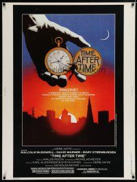 7g496 TIME AFTER TIME 30x40 '79 Malcolm McDowell as H.G. Wells, David Warner as Jack the Ripper!