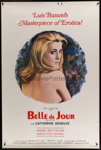 7g111 BELLE DE JOUR 40x60 '68 Luis Bunuel, close up of sexy Catherine Deneuve!