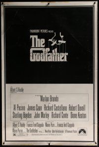 7g140 GODFATHER 40x60 '72 Marlon Brando & Al Pacino in Francis Ford Coppola crime classic!