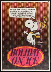 7g012 HOLIDAY ON ICE stage play 40x60 '72 Charles M. Schulz art of Snoopy!