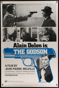 7g151 LE SAMOURAI 40x60 '72 Jean-Pierre Melville film noir classic, guns & Alain Delon!