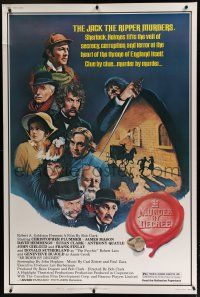 7g157 MURDER BY DECREE 40x60 '79 Christopher Plummer as Sherlock Holmes, James Mason as Watson!