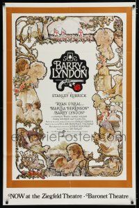 7g223 BARRY LYNDON half subway '75 Stanley Kubrick, Ryan O'Neal, historical romantic war melodrama