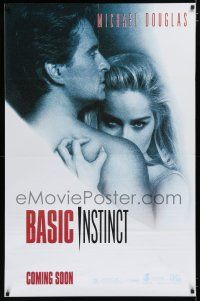 7g224 BASIC INSTINCT half subway '92 Paul Verhoeven directed, Michael Douglas & sexy Sharon Stone!
