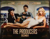 7g101 PRODUCERS subway poster '05 Mel Brooks, Matthew Broderick, super sexy Uma Thurman!