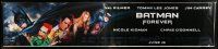 7g183 BATMAN FOREVER vinyl banner '95 Val Kilmer, Nicole Kidman, Tommy Lee Jones, Jim Carrey
