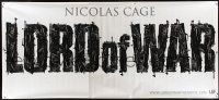 7g193 LORD OF WAR vinyl banner '05 Nicolas Cage, cool gun title mosaic!