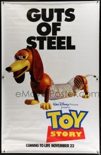 7g198 TOY STORY 2-sided vinyl banner '95 Disney & Pixar cartoon, great image of Buzz & Slinky dog