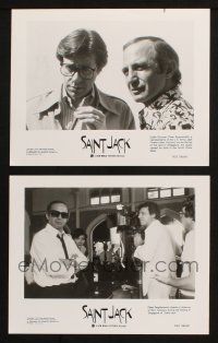 7h971 SAINT JACK 2 8x10 stills '79 candids with Ben Gazzara & director Peter Bogdanovich!