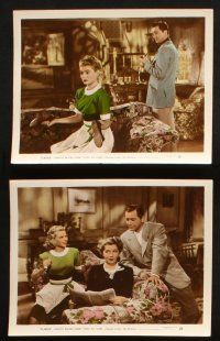 7h238 CLAUDIA 6 color 8x10 stills '43 Dorothy McGuire, Robert Young & Ina Claire!