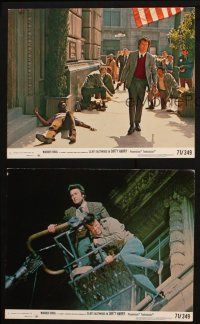 7h271 DIRTY HARRY 3 8x10 mini LCs '71 cool action images of Clint Eastwood w/ huge guns!