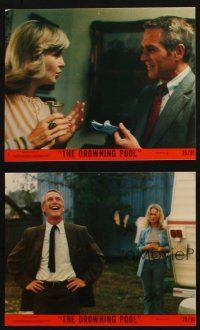 7h259 DROWNING POOL 4 8x10 mini LCs '75 Paul Newman, Joanne Woodward, Richard Jaeckel!