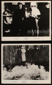 7h837 FAHRENHEIT 451 3 8x10 stills '67 Francois Truffaut, Ray Bradbury, fireman Oskar Werner!