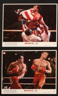 7h139 ROCKY IV 8 8x10 mini LCs '85 boxing heavyweight boxing champ Sylvester Stallone, Lundgren!