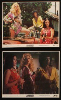 7h170 SAVAGE SISTERS 8 8x10 mini LCs '74 great image of Cheri Caffaro & bad girls with big guns!