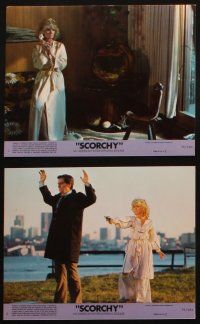 7h179 SCORCHY 8 8x10 mini LCs '76 sexy Connie Stevens in the title role as Federal Agent Parker!