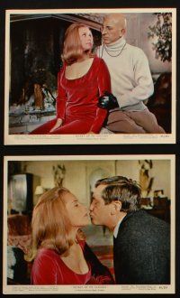 7h187 SECRET OF MY SUCCESS 8 color 8x10 stills '65 sexy Honor Blackman, 2 close up kissing scenes!