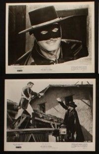 7h440 SIGN OF ZORRO 12 8x10 stills '60 Walt Disney, masked hero Guy Williams!