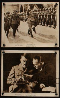 7h816 WILL IT HAPPEN AGAIN 4 8x10 stills '48 Dwain Esper's The Life of Hitler, WWII Nazi images!