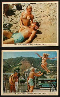 7h092 DON'T MAKE WAVES 8 color English FOH LCs '67 Tony Curtis, Sharon Tate & Claudia Cardinale!
