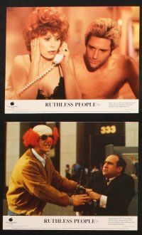 7h158 RUTHLESS PEOPLE 8 color English FOH LCs '86 directed by Jim Abrahams, DeVito, Midler!