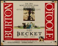 7j466 BECKET 1/2sh '64 Richard Burton in the title role, Peter O'Toole as the King!