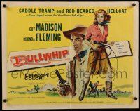 7j483 BULLWHIP style A 1/2sh '58 Guy Madison & sexy red-headed hellcat Rhonda Fleming w/whip!