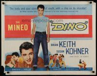 7j516 DINO style B 1/2sh '57 close up of troubled teen Sal Mineo, plus full-length image too!