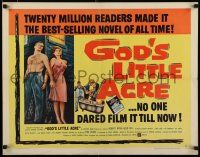 7j546 GOD'S LITTLE ACRE style A 1/2sh '58 artwork image of barechested Aldo Ray & sexy Tina Louise!