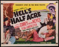7j566 HELL'S HALF ACRE style A 1/2sh '54 Wendell Corey romances sexy Evelyn Keyes in Hawaii!