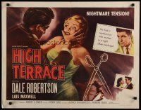 7j570 HIGH TERRACE style A 1/2sh '56 Dale Robertson, English, clutches you like a nightmare!