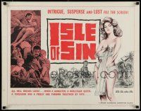 7j587 ISLE OF SIN 1/2sh '62 half-clad sexy castaway, the desperate and the damned!