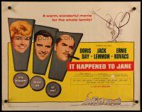 7j588 IT HAPPENED TO JANE style B 1/2sh '59 pretty Doris Day, Jack Lemmon, Ernie Kovacs!