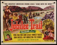 7j592 JUBILEE TRAIL style A 1/2sh '54 sexy Vera Ralston, Joan Leslie, Forrest Tucker!