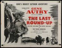 7j601 LAST ROUND-UP 1/2sh R54 great image of Gene Autry & his famous horse, Champion!