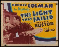 7j604 LIGHT THAT FAILED other company 1/2sh '39 Ronald Colman, famous painter slowly going blind!
