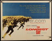 7j607 LONGEST DAY 1/2sh '62 Zanuck's World War II D-Day movie with 42 international stars!