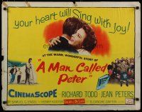 7j620 MAN CALLED PETER 1/2sh '55 Richard Todd & Jean Peters make your heart sing with joy!