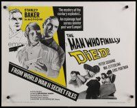 7j627 MAN WHO FINALLY DIED 1/2sh R67 Peter Cushing & Stanley Baker in the mystery of the century!