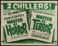7j631 MASTER OF HORROR/4D MAN 1/2sh '65 two chillers, blood curdling horror double-feature!