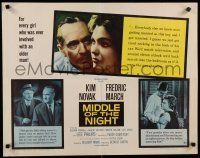 7j637 MIDDLE OF THE NIGHT revised style A 1/2sh '59 sexy young Kim Novak w/older Fredric March!