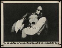 7j641 MIRACLE WORKER 1/2sh '62 Anne Bancroft as Annie Sullivan & Patty Duke as Helen Keller!