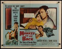 7j648 MONKEY ON MY BACK style A 1/2sh '57 Cameron Mitchell chooses girl over dope & kicks the habit