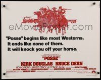 7j687 POSSE 1/2sh '75 Kirk Douglas, it begins like most westerns but ends like none of them!