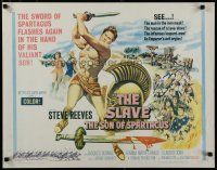 7j751 SLAVE 1/2sh '63 Il Figlio di Spartacus, art of Steve Reeves as the son of Spartacus!
