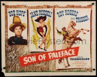 7j756 SON OF PALEFACE style B 1/2sh '52 Roy Rogers & Trigger, Bob Hope, sexy Jane Russell!